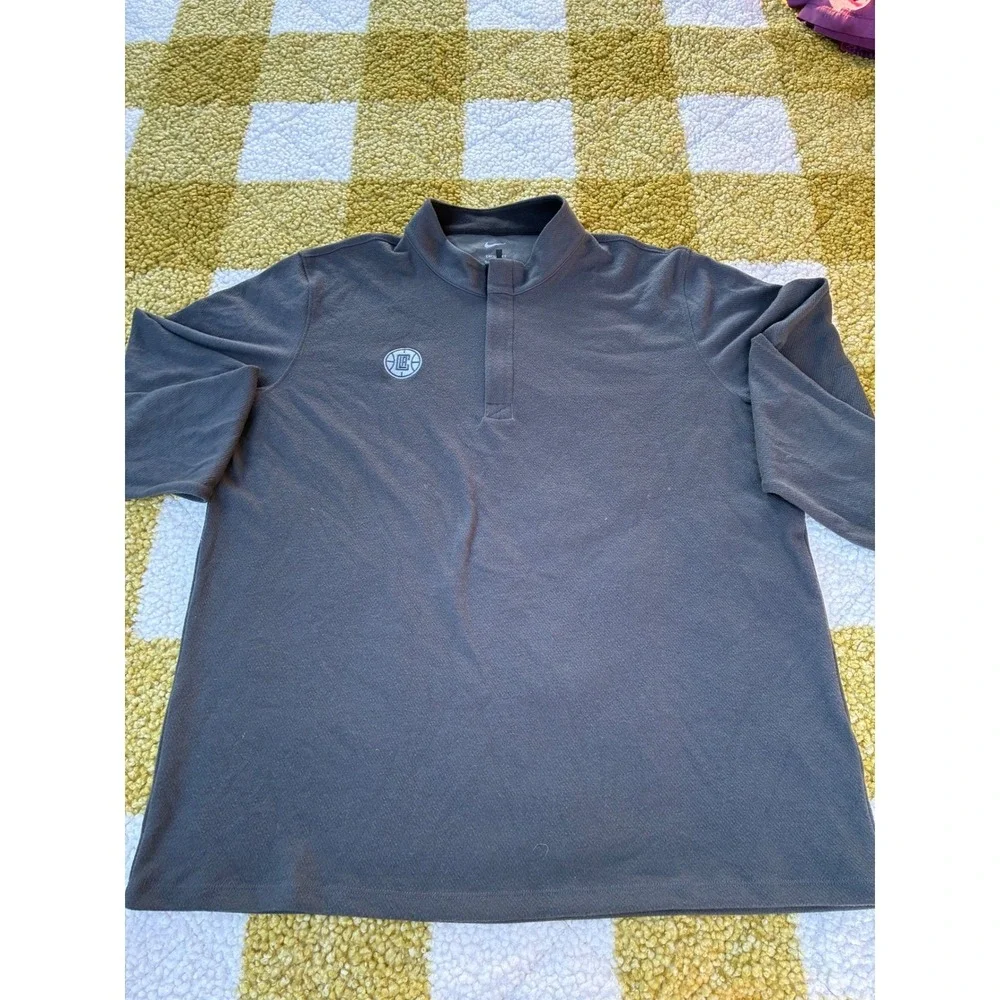 Nike Los Angeles Clippers Dri-FIT 1/4 Zip Pullover‎ Mens XL Gray Basketball